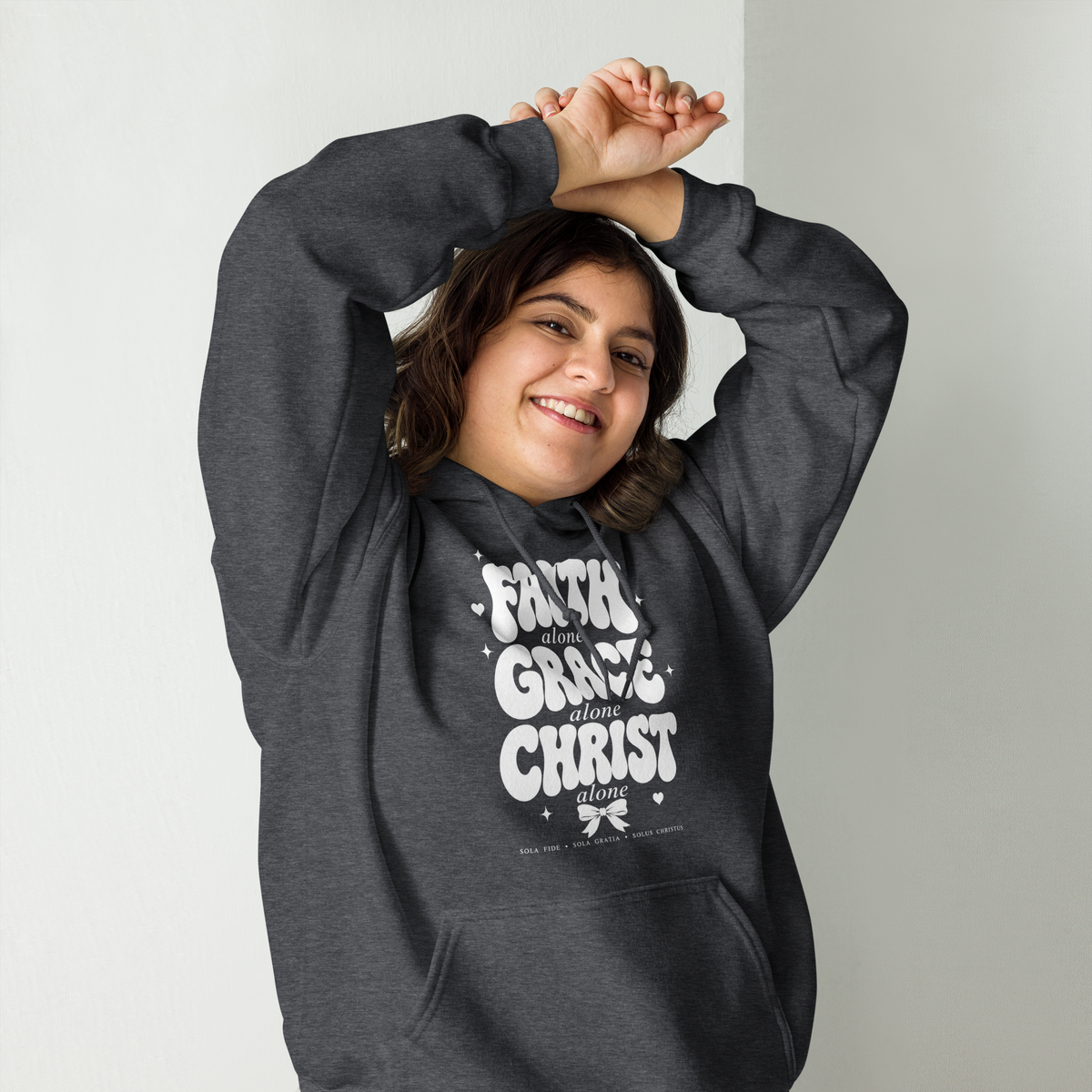 Faith Grace Christ Alone Gildan 18500 Hoodie, Christian Hoodie, Sola Fide Sola Gratia Solus Christus Sweatshirt, Faith Gift