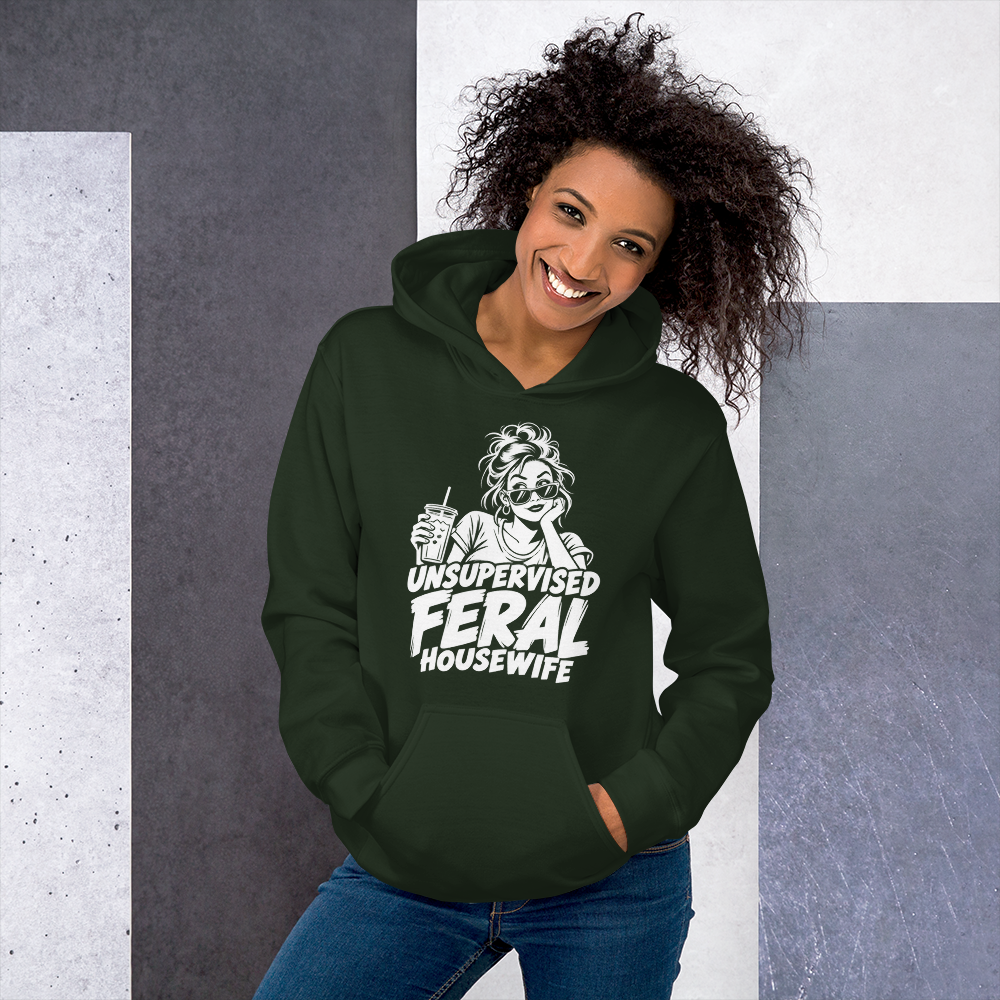 Unsupervised Feral Housewife Gildan® 18500 Hoodie
