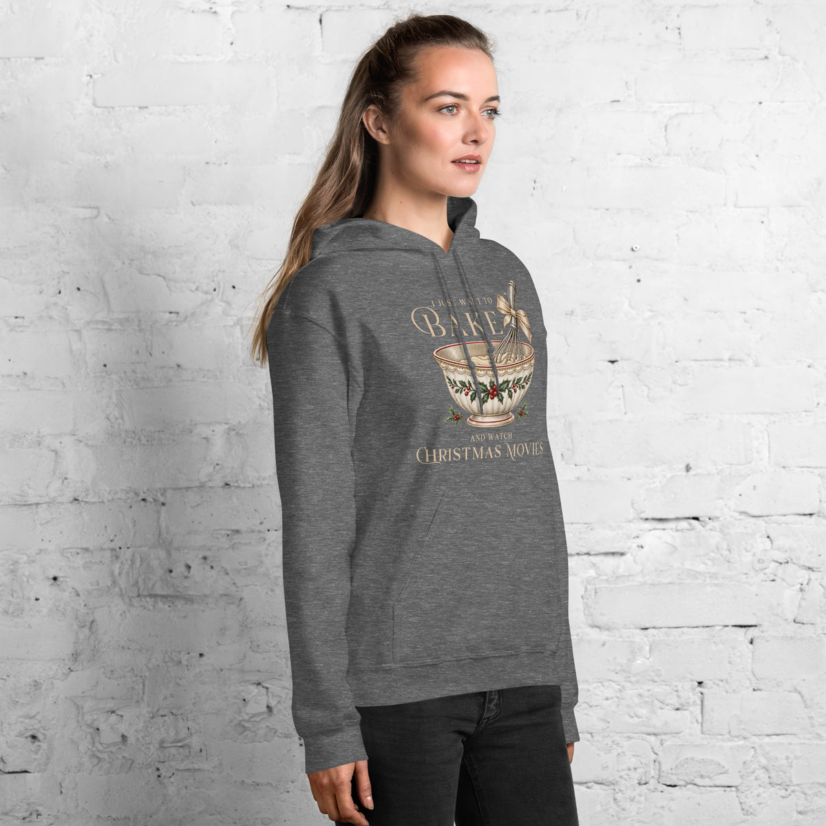 I Just Want to Bake and Watch Christmas Movies Gildan® 18500 Hoodie