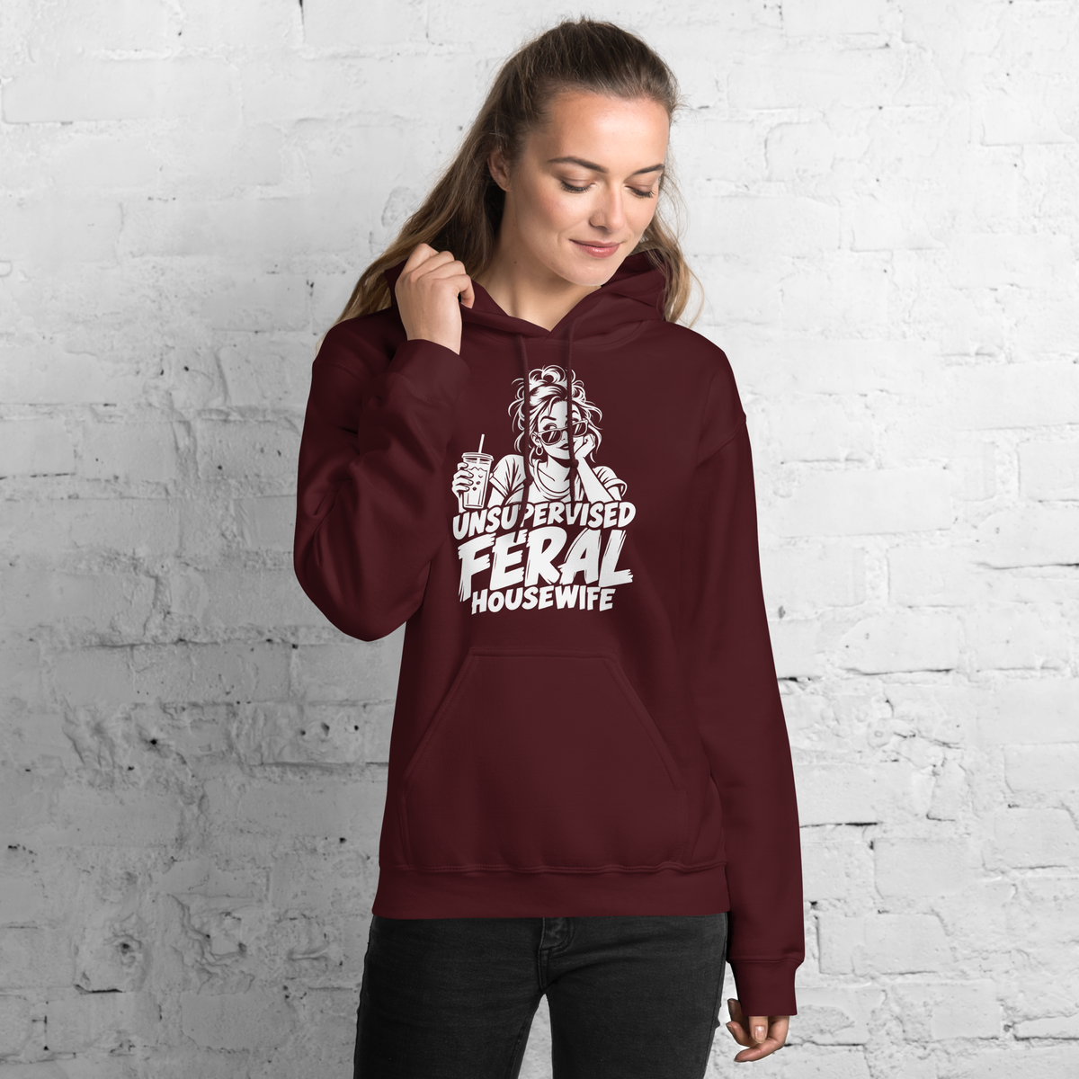 Unsupervised Feral Housewife Gildan® 18500 Hoodie