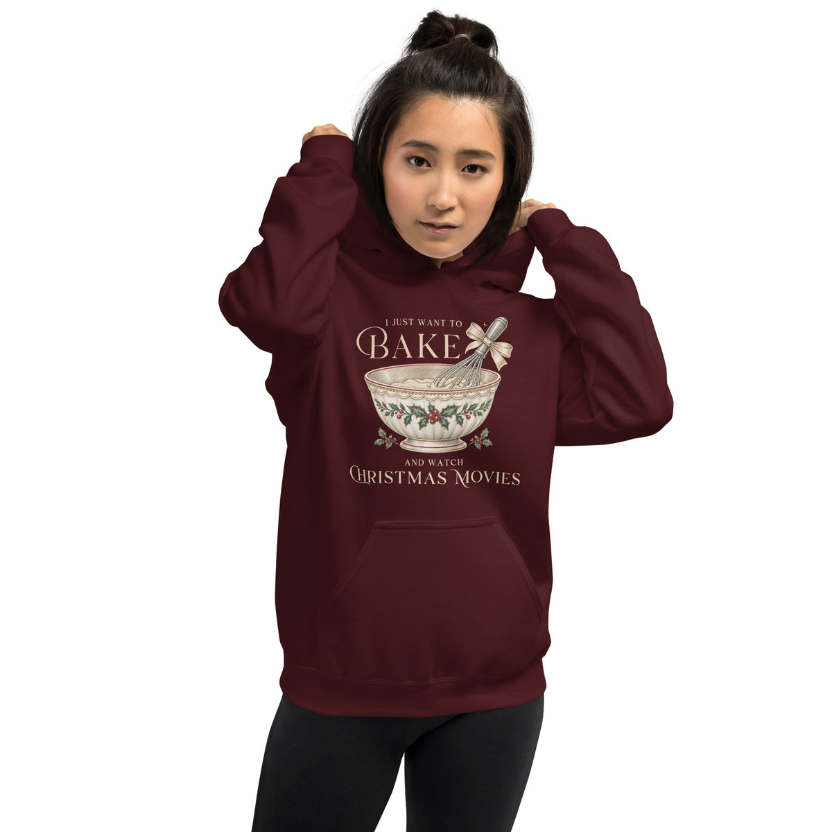 I Just Want to Bake and Watch Christmas Movies Gildan® 18500 Hoodie