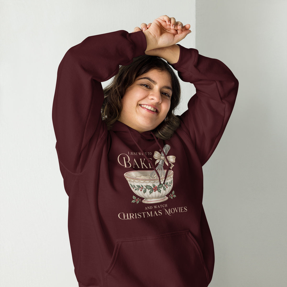 I Just Want to Bake and Watch Christmas Movies Gildan® 18500 Hoodie