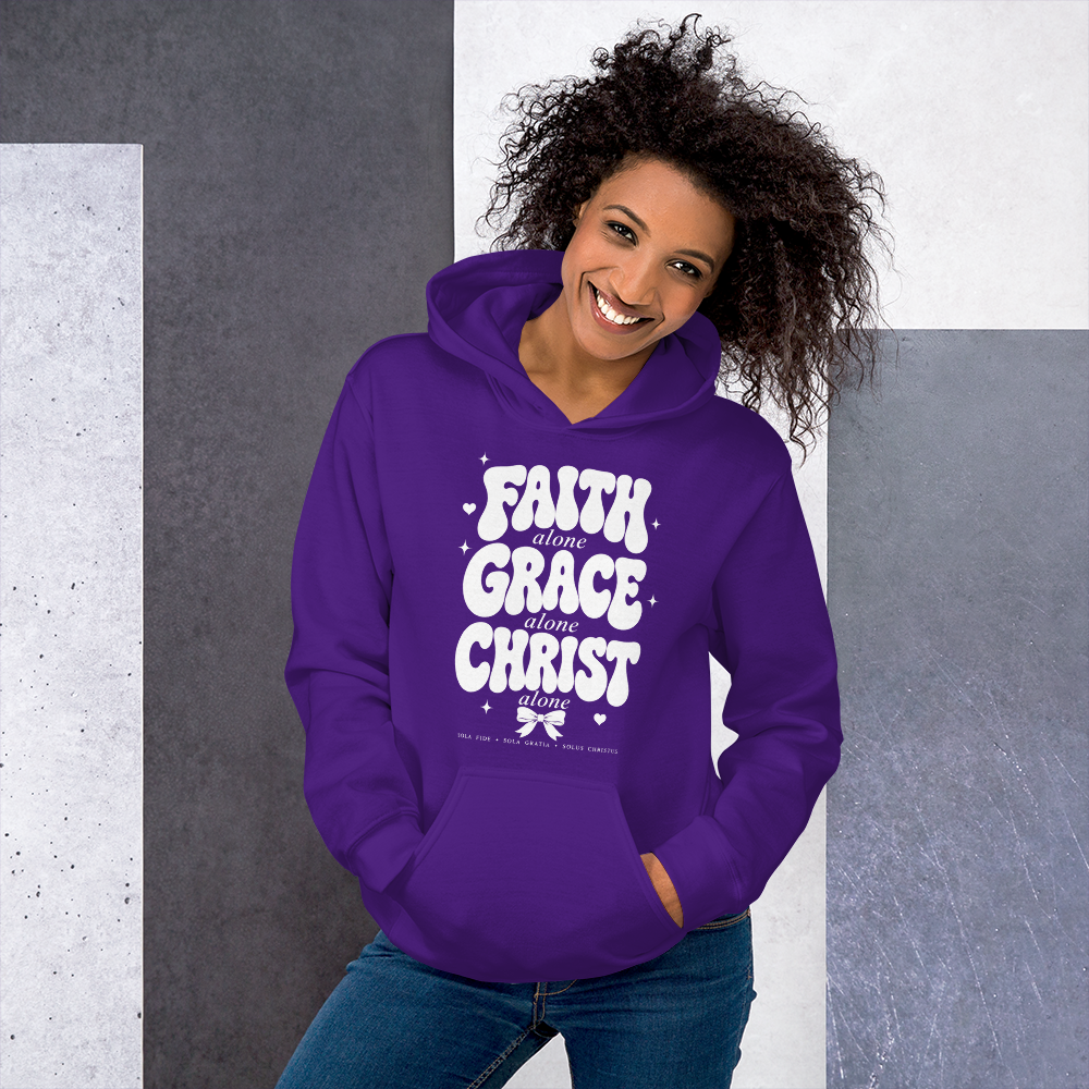 Faith Grace Christ Alone Gildan 18500 Hoodie, Christian Hoodie, Sola Fide Sola Gratia Solus Christus Sweatshirt, Faith Gift