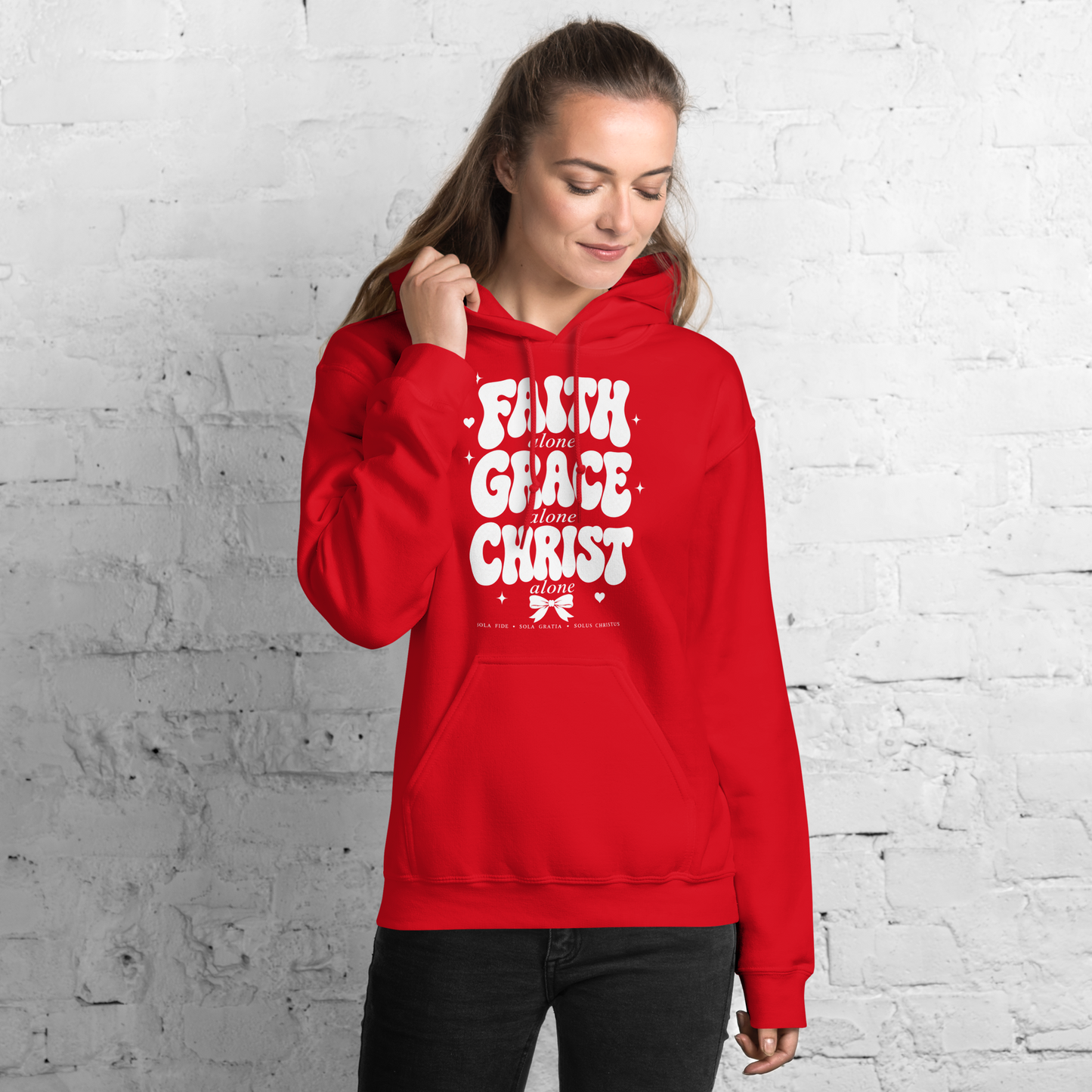 Faith Grace Christ Alone Gildan 18500 Hoodie, Christian Hoodie, Sola Fide Sola Gratia Solus Christus Sweatshirt, Faith Gift